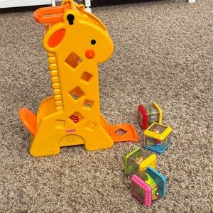 Peek A Blocks Tumblin' Sounds Giraffe Fisher Price Sensory Retired